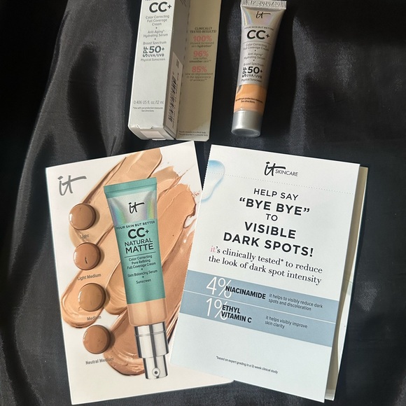 IT Cosmetics CC Cream Full Coverage SPF 50 Neutral Medium - Picture 1 of 6